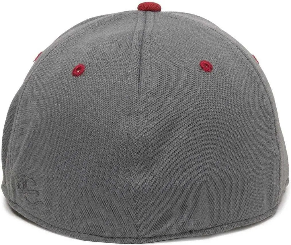 OC Sports TGS1930X Proflex Bamboo Charcoal Flat Visor Cap - Grap Red