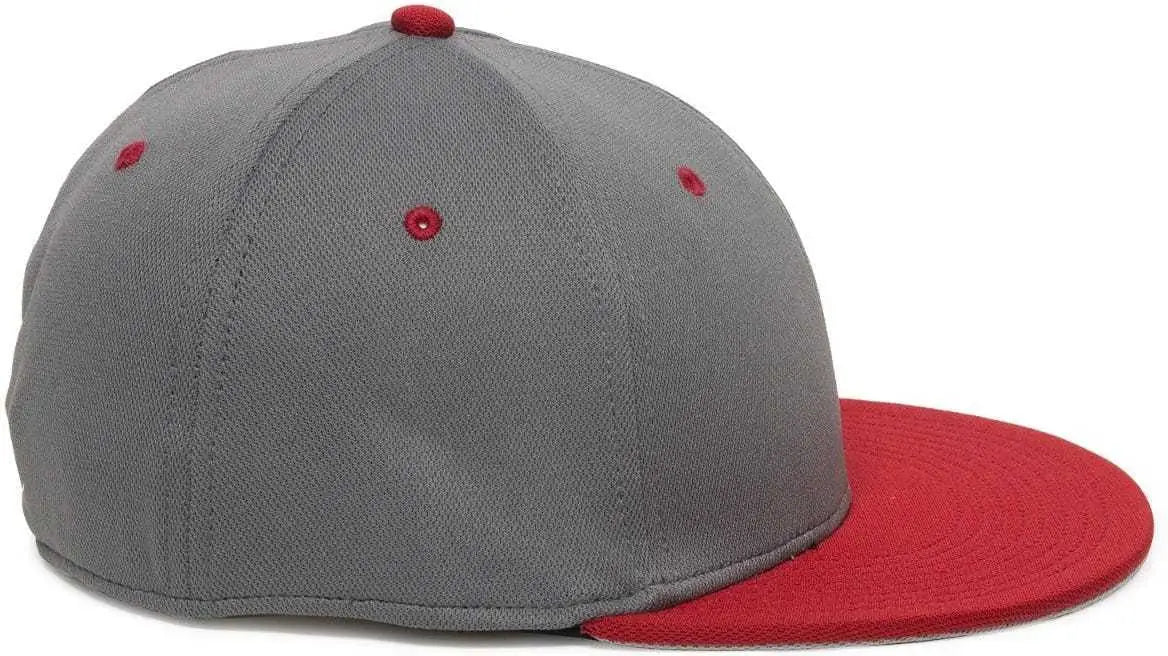 OC Sports TGS1930X Proflex Bamboo Charcoal Flat Visor Cap - Grap Red