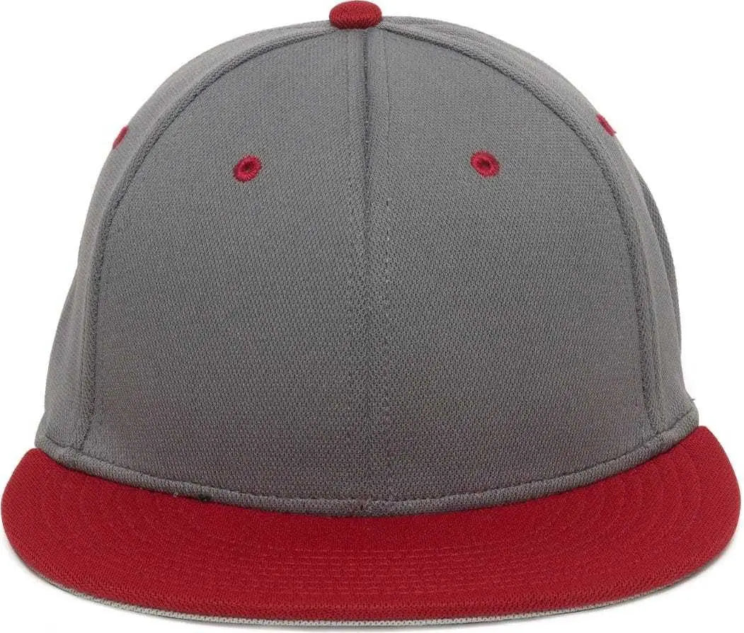 OC Sports TGS1930X Proflex Bamboo Charcoal Flat Visor Cap - Grap Red