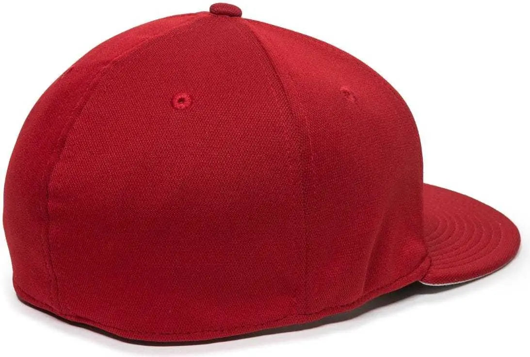 OC Sports TGS1930X Proflex Bamboo Charcoal Flat Visor Cap - Lt Gray Red