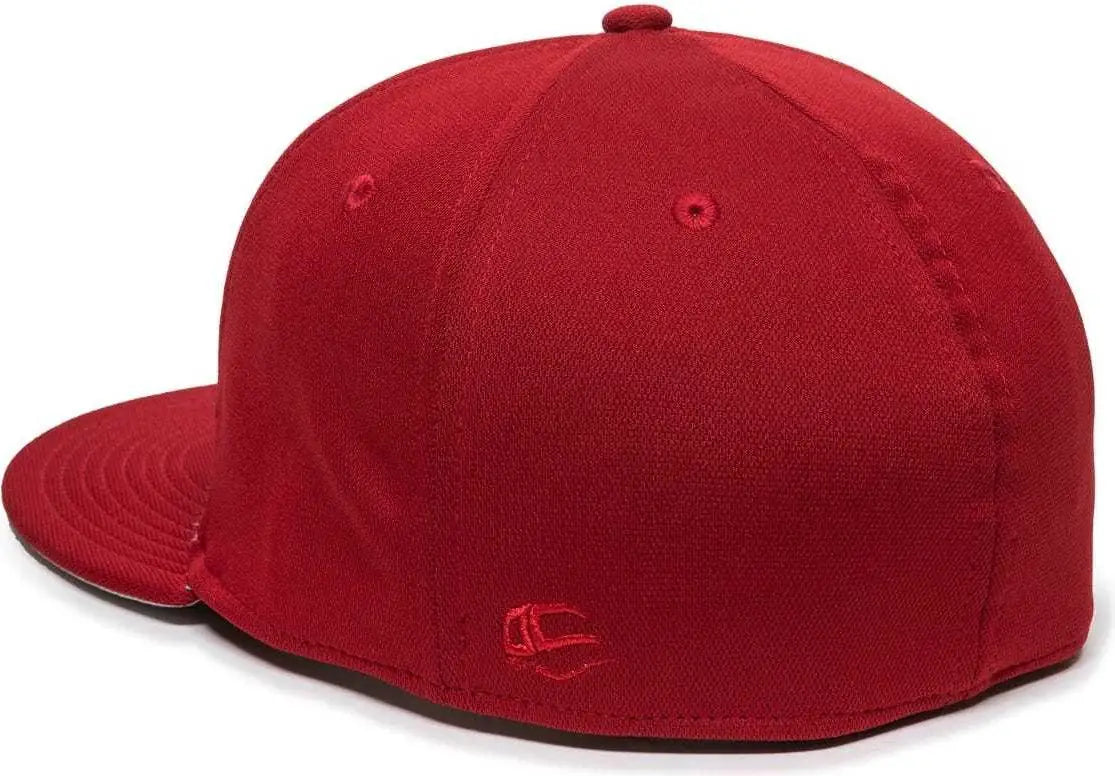 OC Sports TGS1930X Proflex Bamboo Charcoal Flat Visor Cap - Lt Gray Red