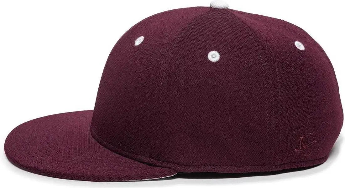 OC Sports TGS1930X Proflex Bamboo Charcoal Flat Visor Cap - Maroon White