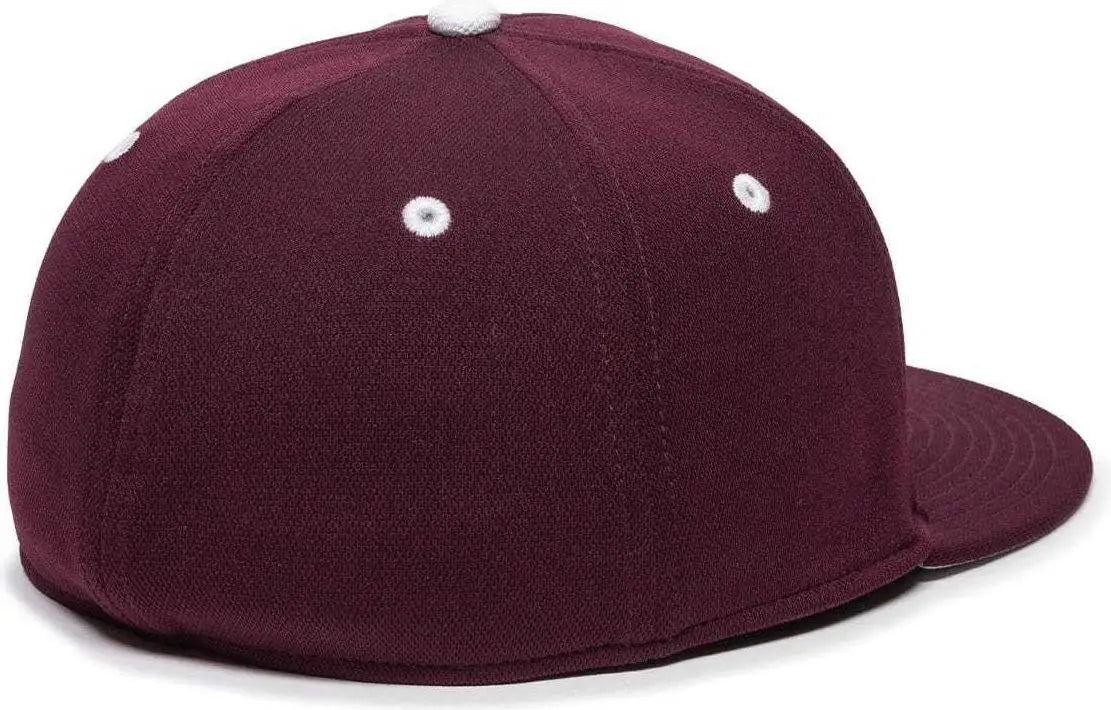 OC Sports TGS1930X Proflex Bamboo Charcoal Flat Visor Cap - Maroon White