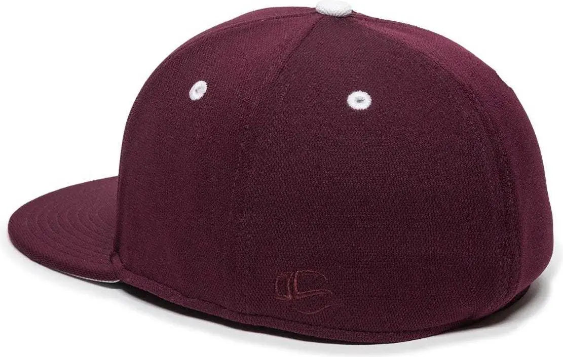 OC Sports TGS1930X Proflex Bamboo Charcoal Flat Visor Cap - Maroon White