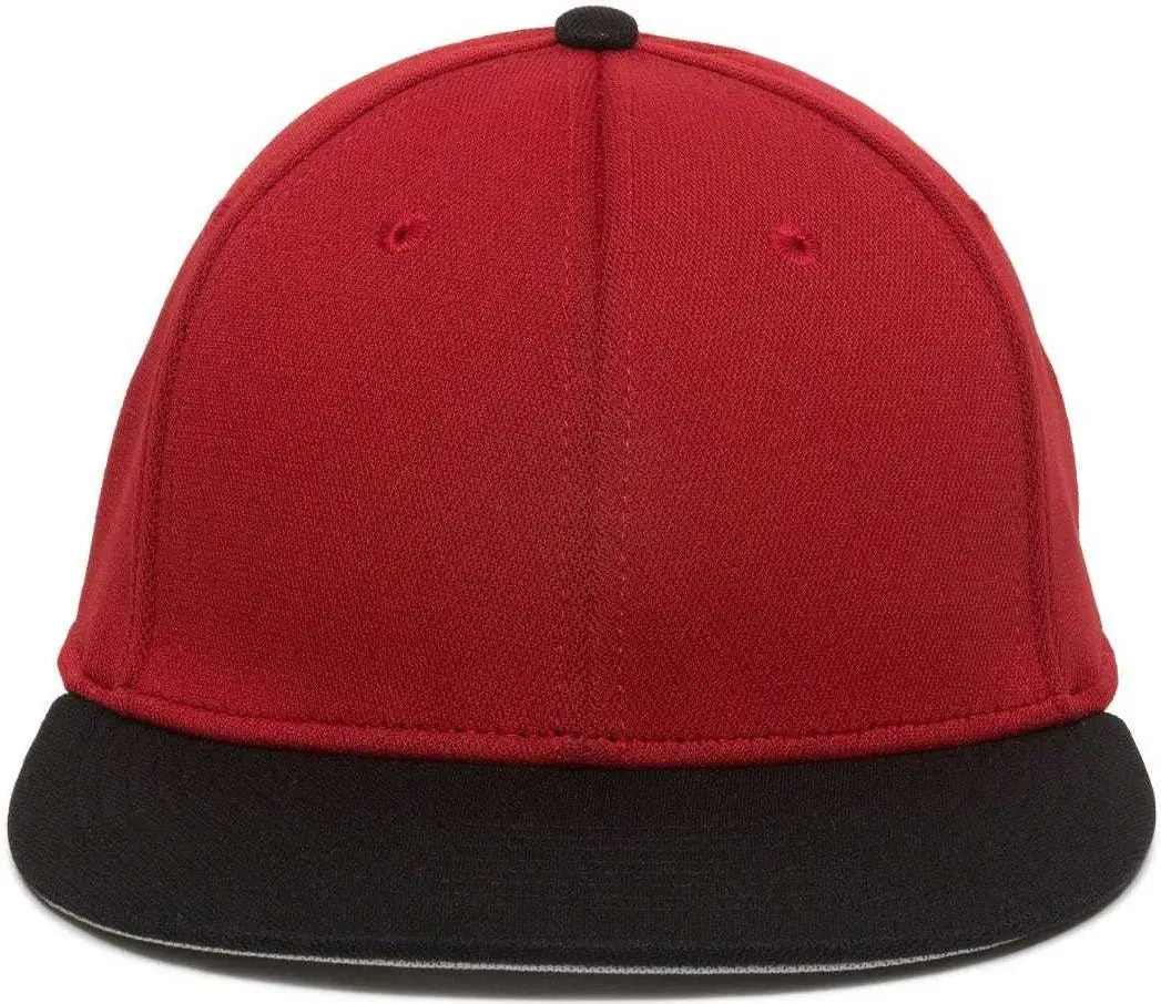OC Sports TGS1930X Proflex Bamboo Charcoal Flat Visor Cap - Red Black
