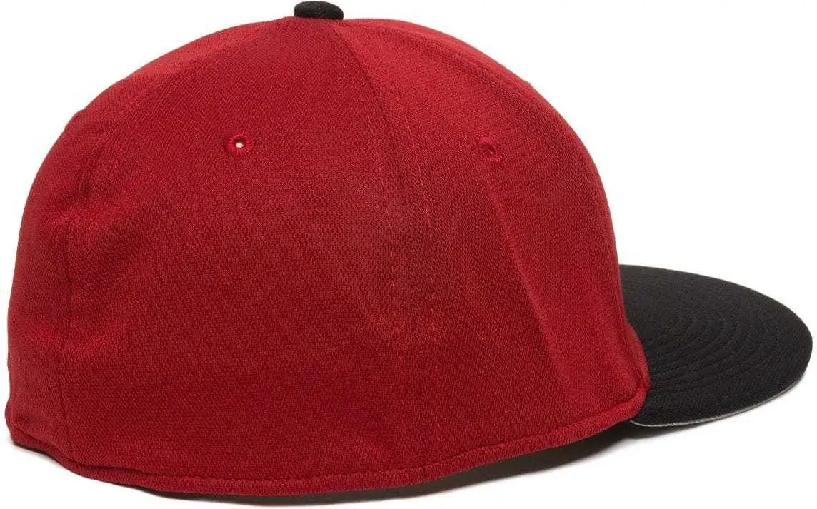 OC Sports TGS1930X Proflex Bamboo Charcoal Flat Visor Cap - Red Black