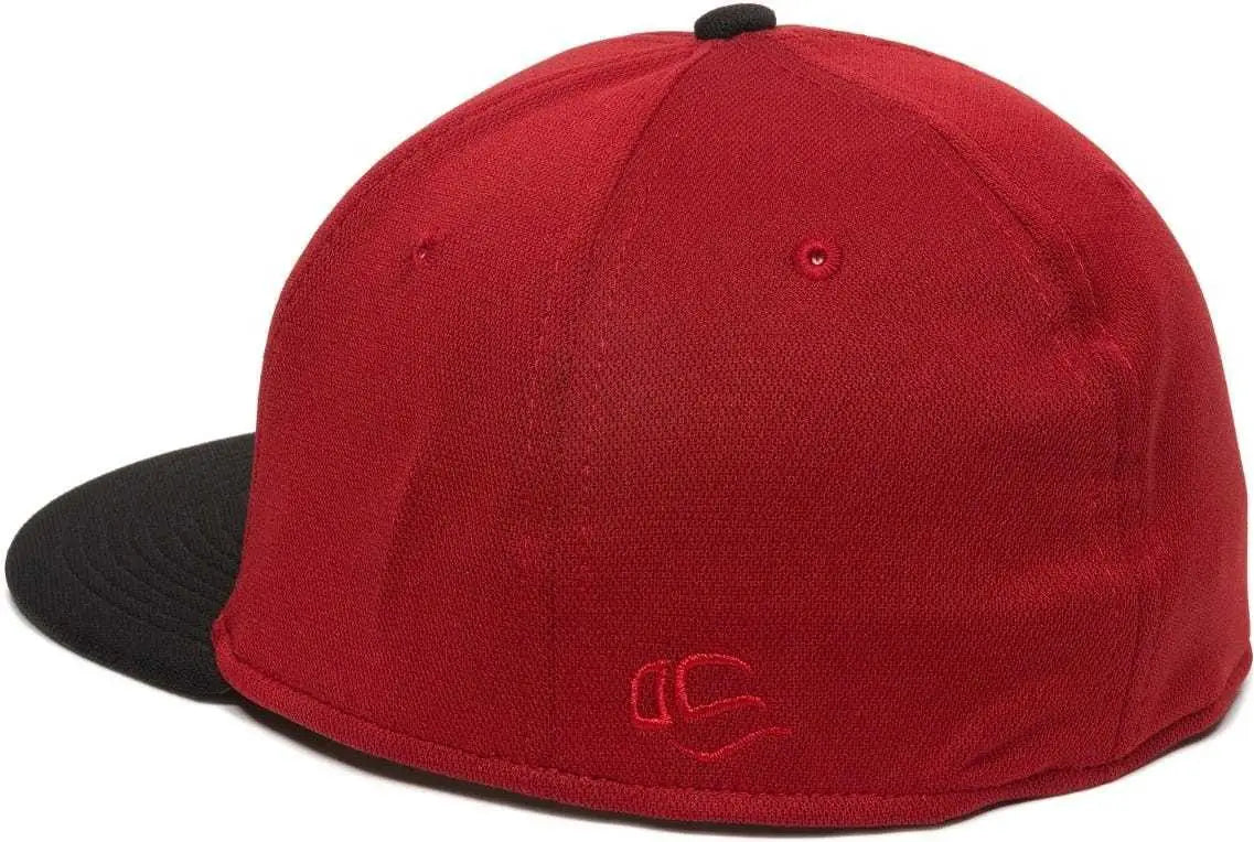 OC Sports TGS1930X Proflex Bamboo Charcoal Flat Visor Cap - Red Black