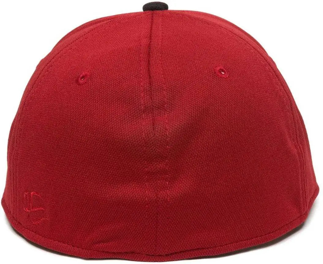 OC Sports TGS1930X Proflex Bamboo Charcoal Flat Visor Cap - Red Black