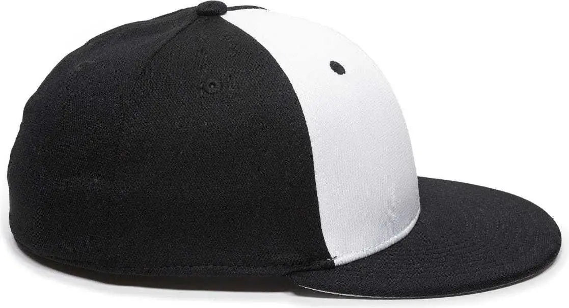 OC Sports TGS1930X Proflex Bamboo Charcoal Flat Visor Cap - Wh Bk Bk