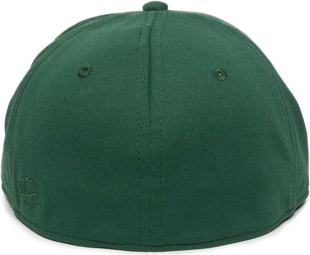 OC Sports TGS1930X Proflex Bamboo Charcoal Flat Visor Cap - Wh Dark Gn Dark Gn