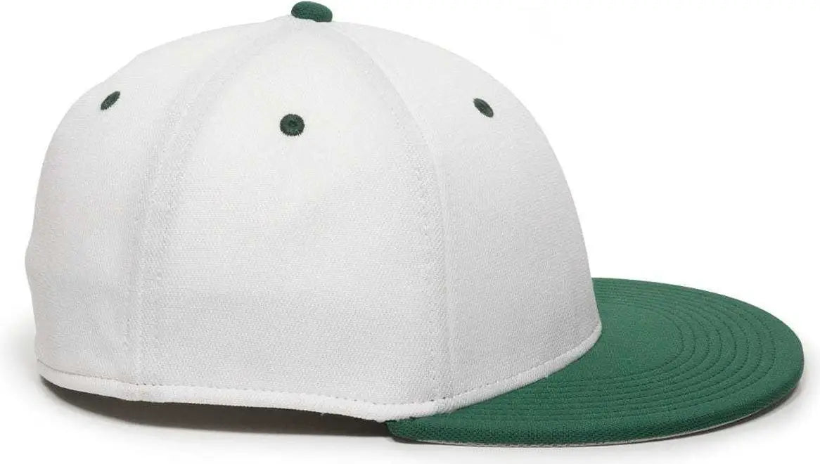 OC Sports TGS1930X Proflex Bamboo Charcoal Flat Visor Cap - Wh Dark Gn