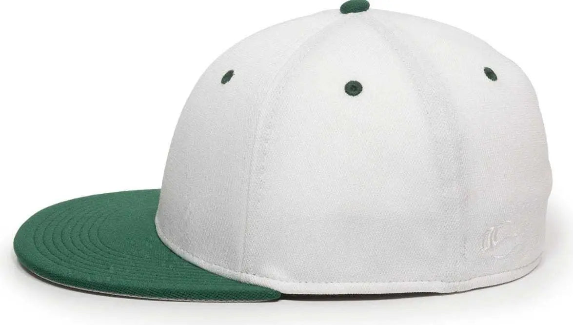 OC Sports TGS1930X Proflex Bamboo Charcoal Flat Visor Cap - Wh Dark Gn