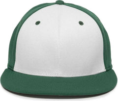 OC Sports TGS1930X Proflex Bamboo Charcoal Flat Visor Cap - Wh Dark Gn Dark Gn