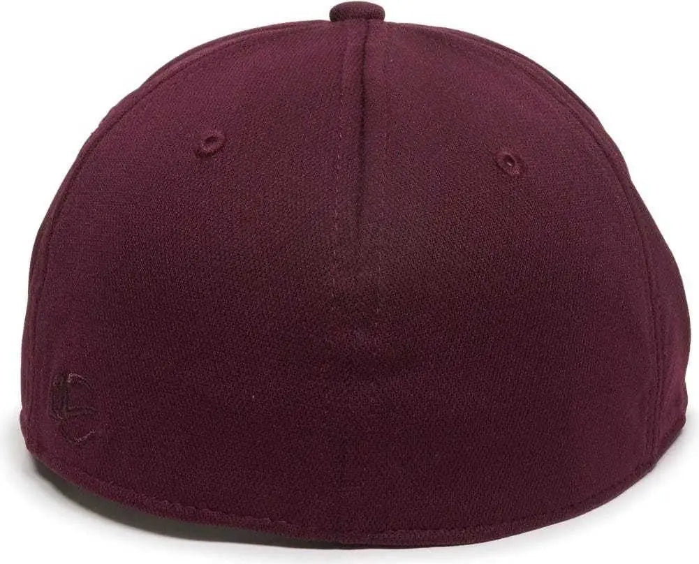 OC Sports TGS1930X Proflex Bamboo Charcoal Flat Visor Cap - Wh Maroon Maroon