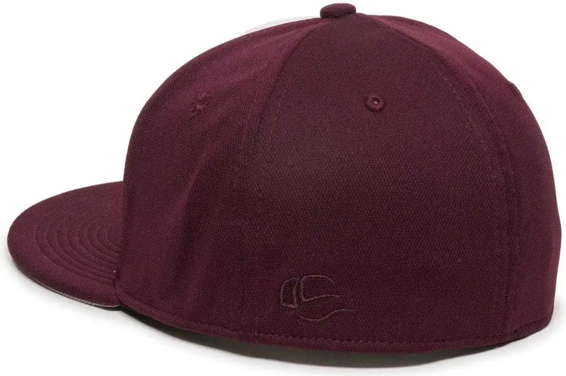 OC Sports TGS1930X Proflex Bamboo Charcoal Flat Visor Cap - Wh Maroon Maroon
