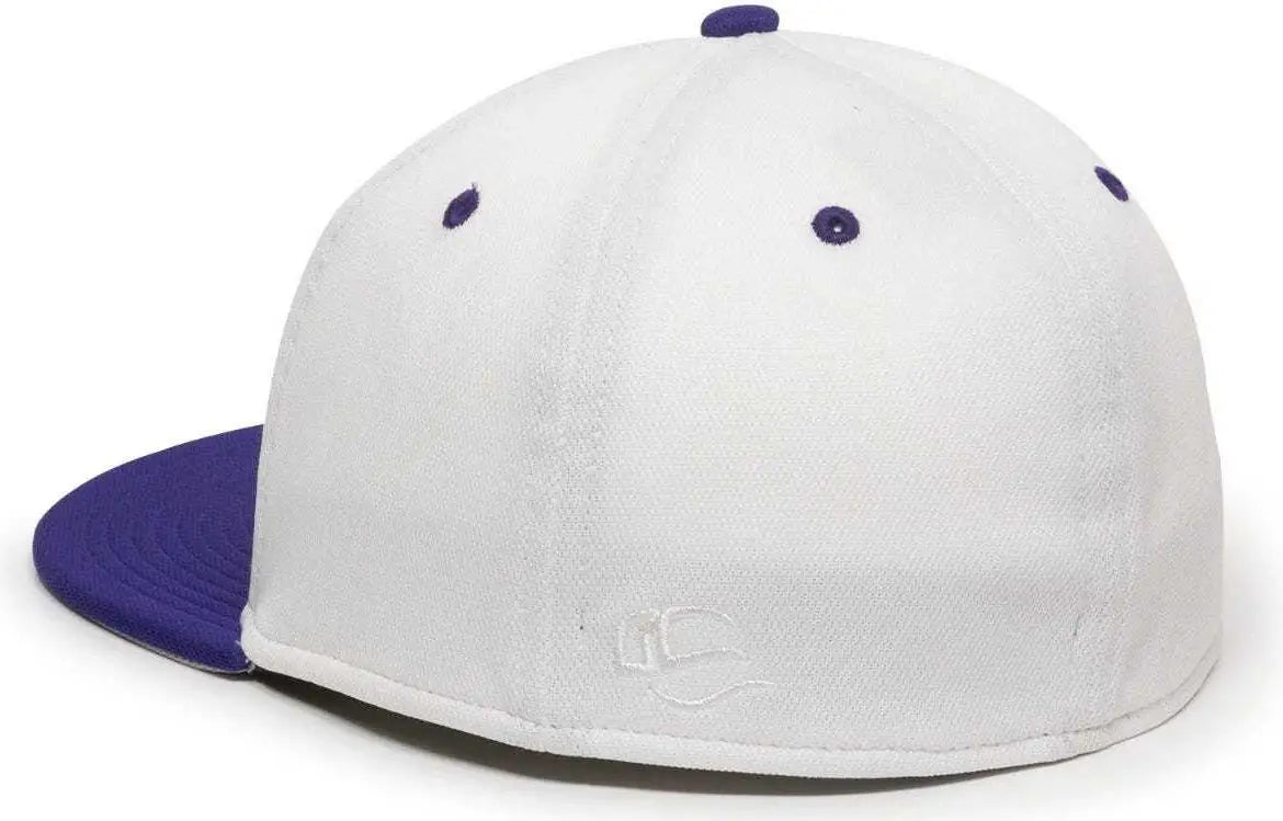 OC Sports TGS1930X Proflex Bamboo Charcoal Flat Visor Cap - Wh Purple Purple