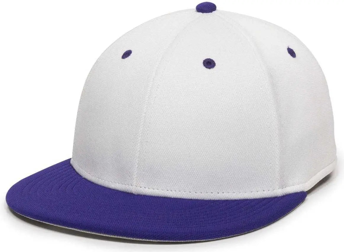 OC Sports TGS1930X Proflex Bamboo Charcoal Flat Visor Cap - Wh Purple Purple