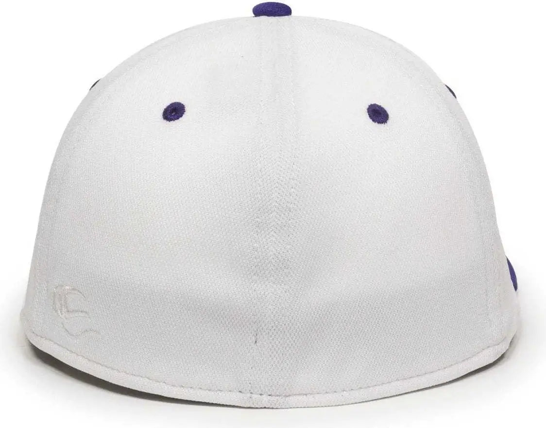 OC Sports TGS1930X Proflex Bamboo Charcoal Flat Visor Cap - Wh Purple Purple