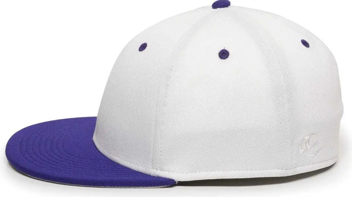 OC Sports TGS1930X Proflex Bamboo Charcoal Flat Visor Cap - Wh Purple Purple