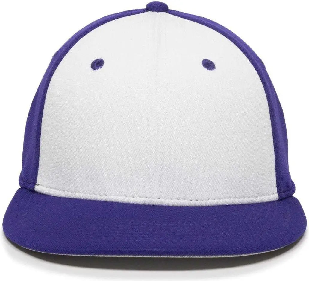 OC Sports TGS1930X Proflex Bamboo Charcoal Flat Visor Cap - Wh Purple Purple