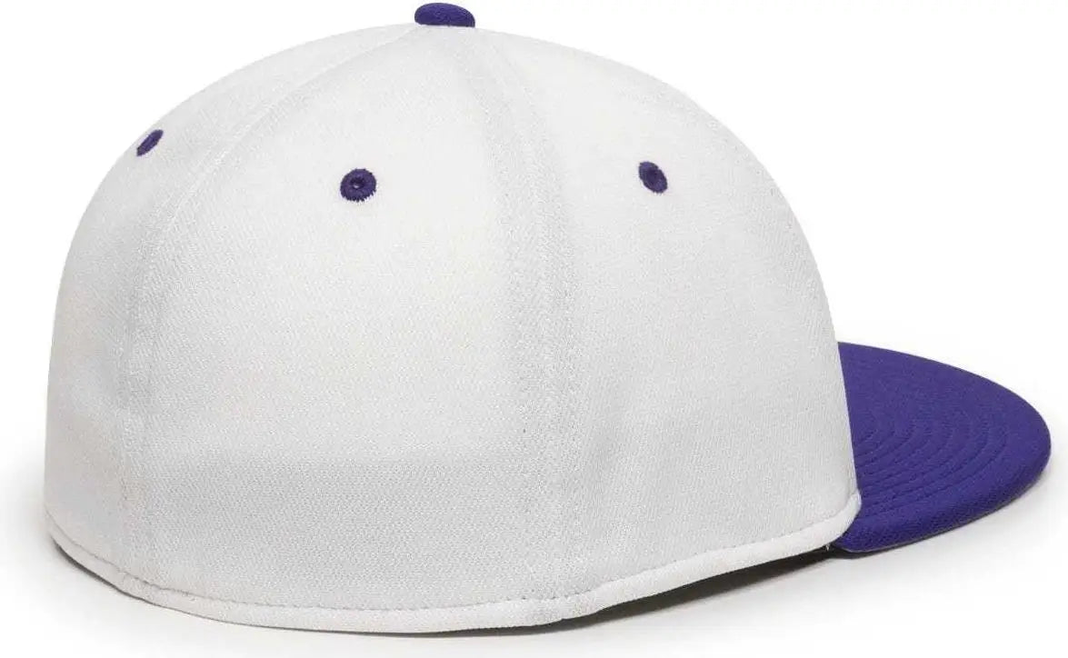 OC Sports TGS1930X Proflex Bamboo Charcoal Flat Visor Cap - Wh Purple Purple