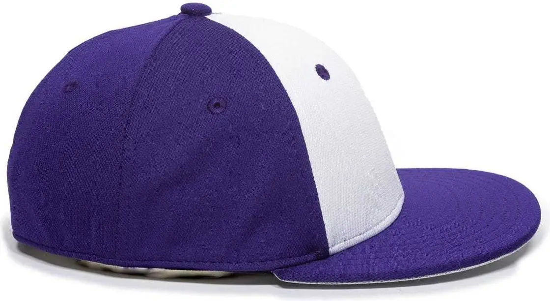 OC Sports TGS1930X Proflex Bamboo Charcoal Flat Visor Cap - Wh Purple Purple