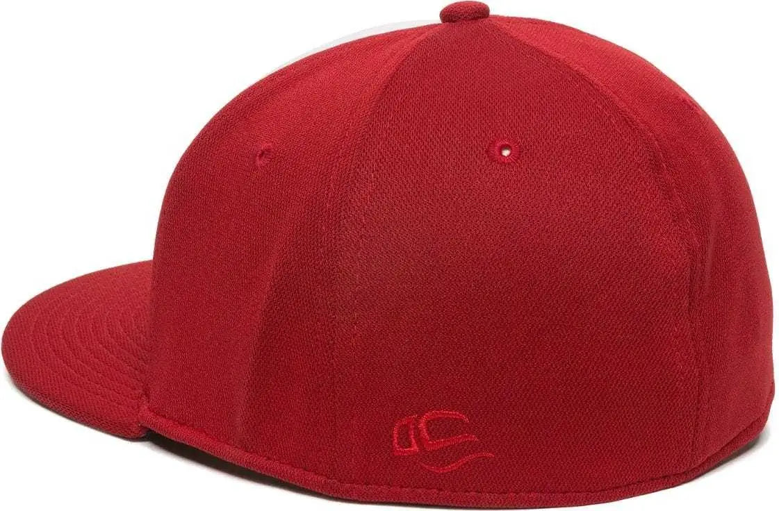 OC Sports TGS1930X Proflex Bamboo Charcoal Flat Visor Cap - Wh Red Red