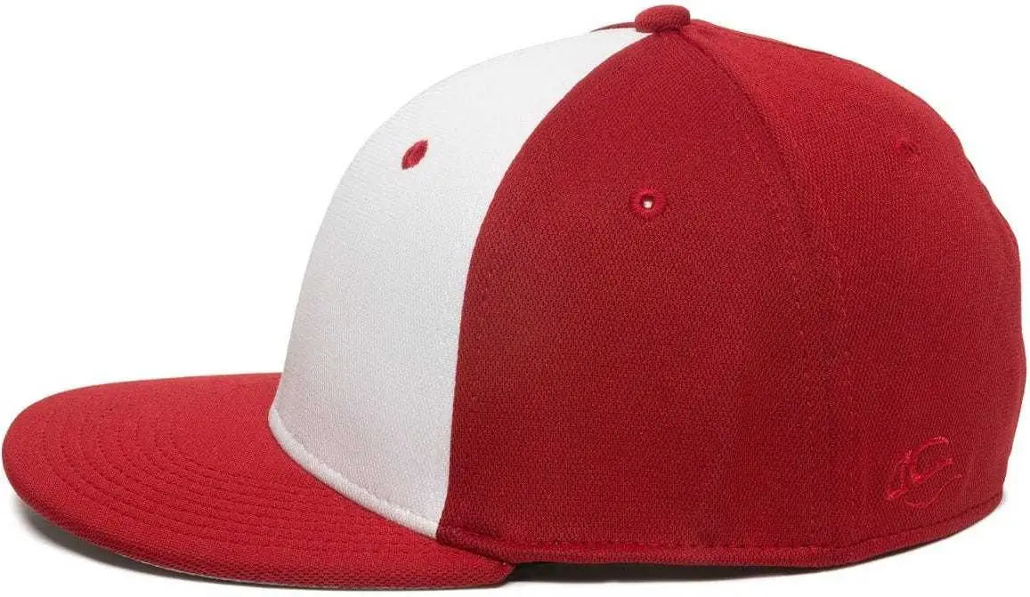 OC Sports TGS1930X Proflex Bamboo Charcoal Flat Visor Cap - Wh Red Red