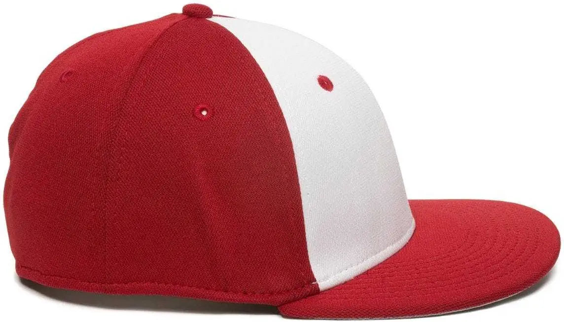 OC Sports TGS1930X Proflex Bamboo Charcoal Flat Visor Cap - Wh Red Red