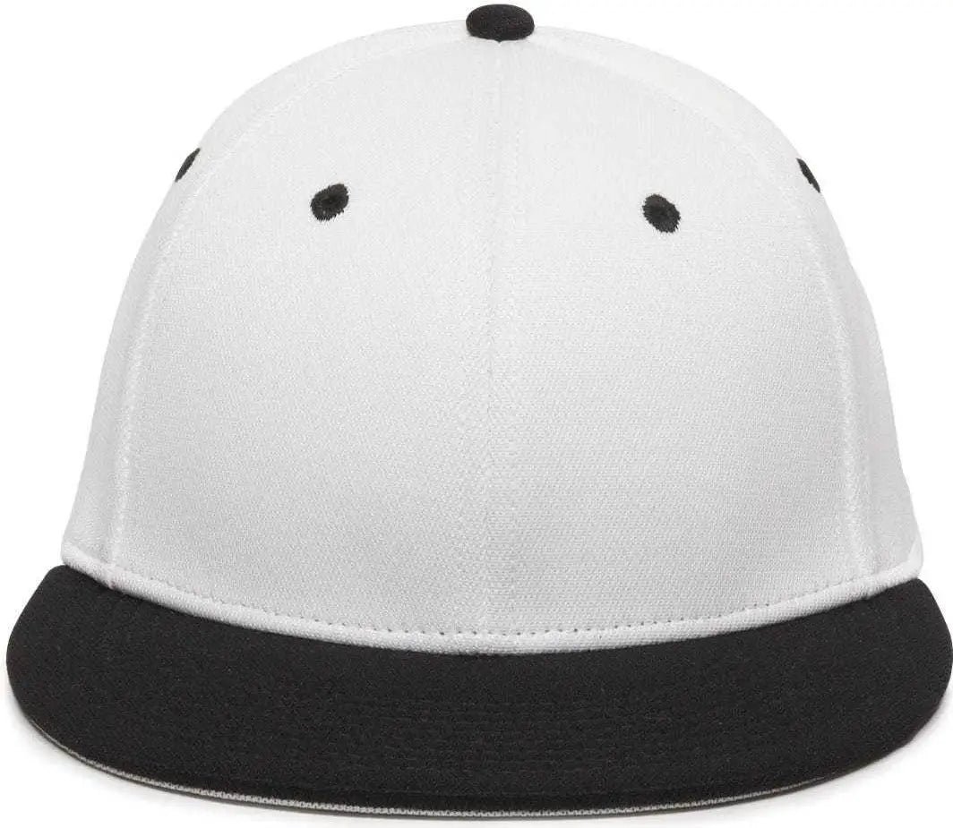 OC Sports TGS1930X Proflex Bamboo Charcoal Flat Visor Cap - White Bk