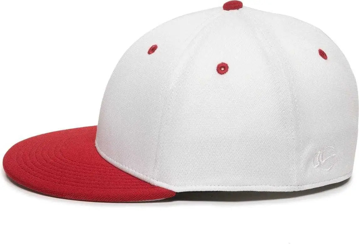 OC Sports TGS1930X Proflex Bamboo Charcoal Flat Visor Cap - White Red