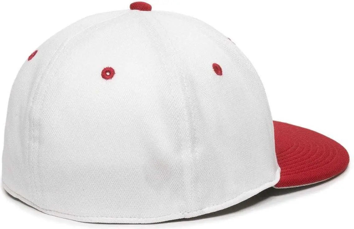 OC Sports TGS1930X Proflex Bamboo Charcoal Flat Visor Cap - White Red