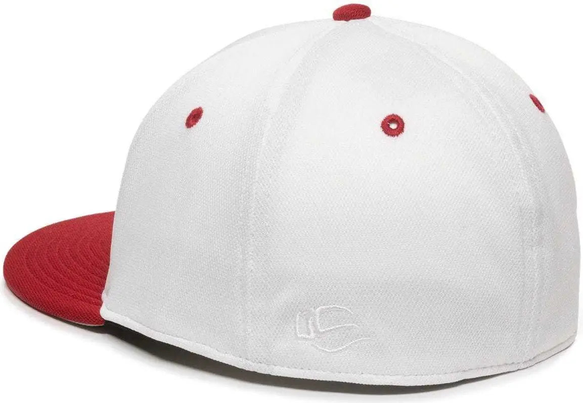 OC Sports TGS1930X Proflex Bamboo Charcoal Flat Visor Cap - White Red