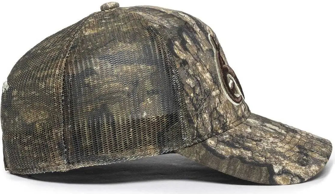 OC Sports TRT85A Heavy Washed Camo Mesh Back Cap - Realtree Timber - Realtree / 6 7/8’’ - 7 1/2’’