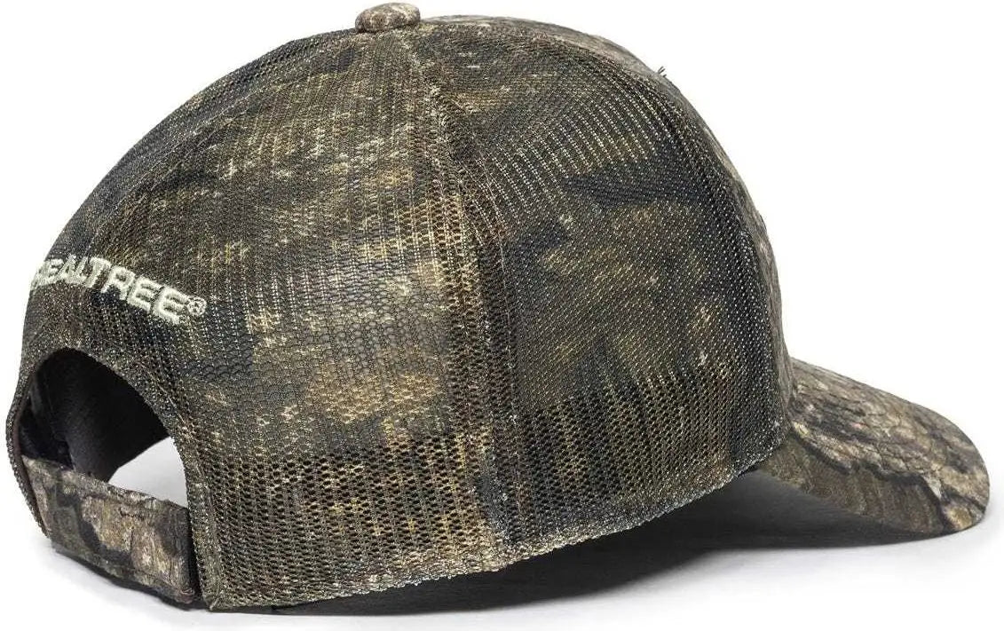 OC Sports TRT85A Heavy Washed Camo Mesh Back Cap - Realtree Timber - Realtree / 6 7/8’’ - 7 1/2’’