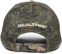 OC Sports TRT85A Heavy Washed Camo Mesh Back Cap - Realtree Timber - Realtree / 6 7/8’’ - 7 1/2’’