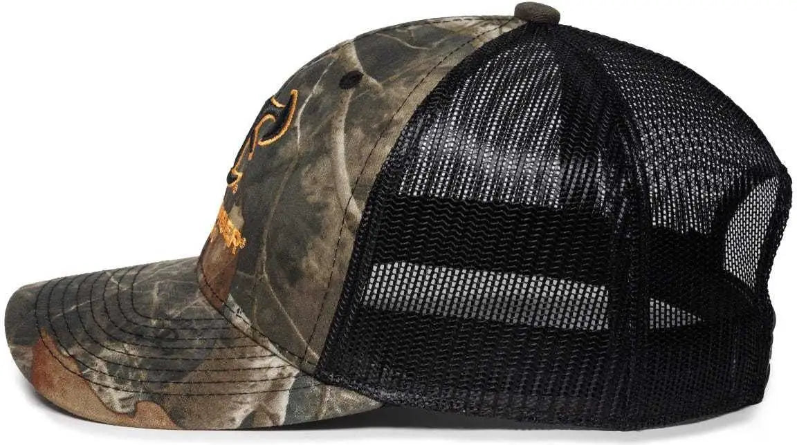 OC Sports TRU04A Canvas Camo Mesh Back Cap - TrueTimber Kanati Black - TrueTimber Black / 6 7/8’’ - 7 1/2’’