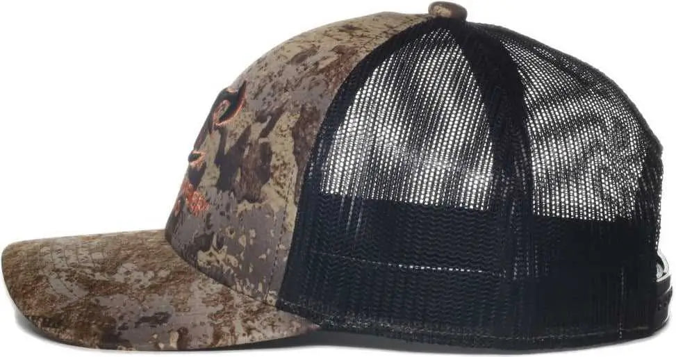 OC Sports TRU04A Canvas Camo Mesh Back Cap - Truetimber Prairie Black - Truetimber Black / OSFM