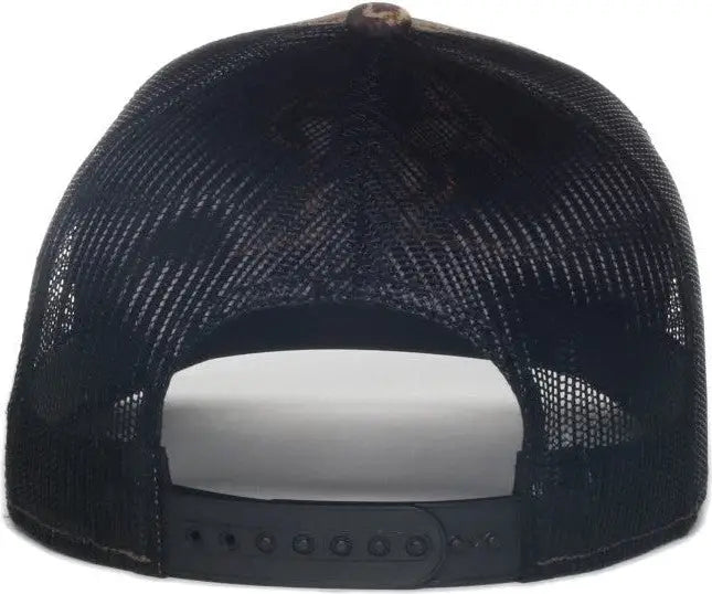 OC Sports TRU04A Canvas Camo Mesh Back Cap - Truetimber Prairie Black - Truetimber Black / OSFM