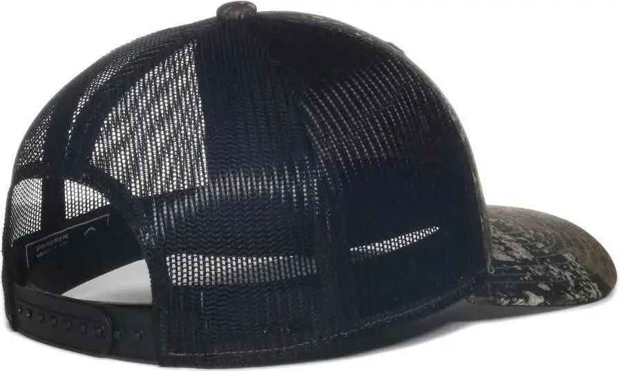 OC Sports TRU04A Canvas Camo Mesh Back Cap - Truetimber Strata Black - Truetimber Black / OSFM