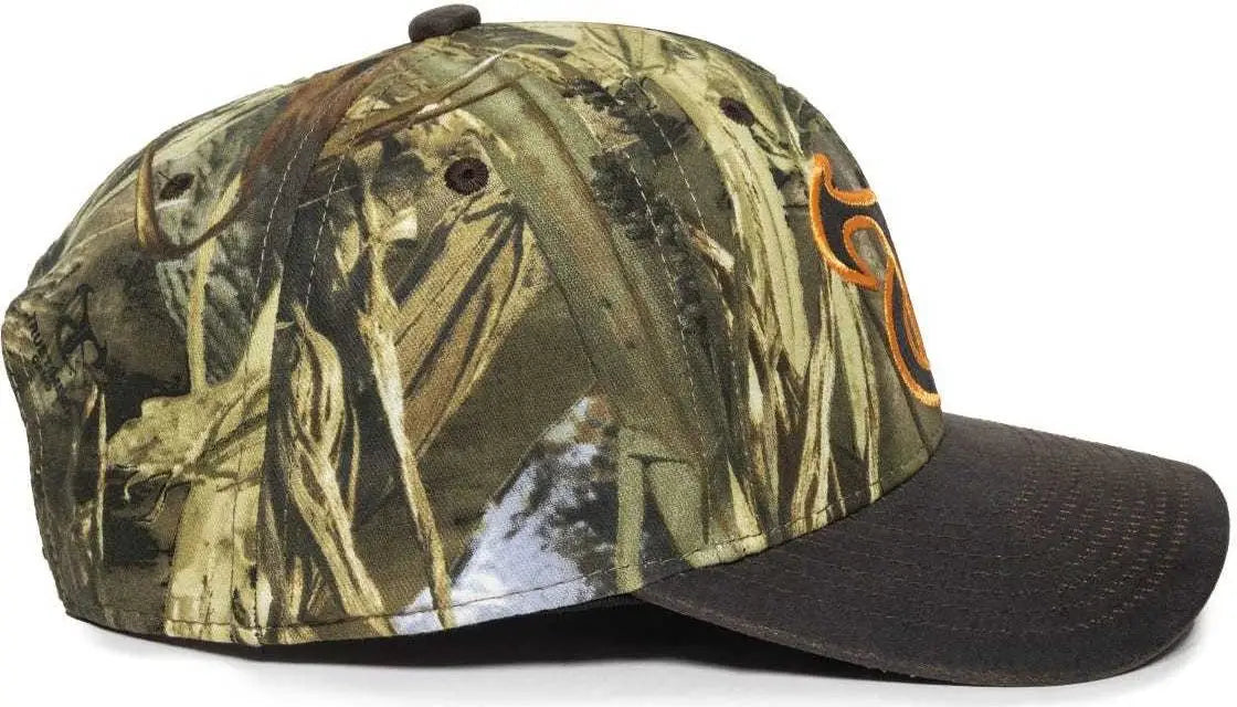 OC Sports TRU05A Canvas Camo Solid Back Cap - TrueTimber DRT Dark Brown - TrueTimber Brown / 6 7/8’’ - 7 1/2’’