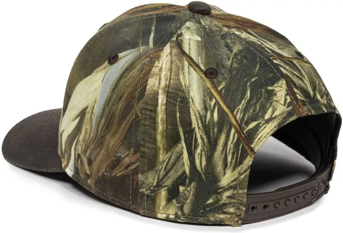OC Sports TRU05A Canvas Camo Solid Back Cap - TrueTimber DRT Dark Brown - TrueTimber Brown / 6 7/8’’ - 7 1/2’’