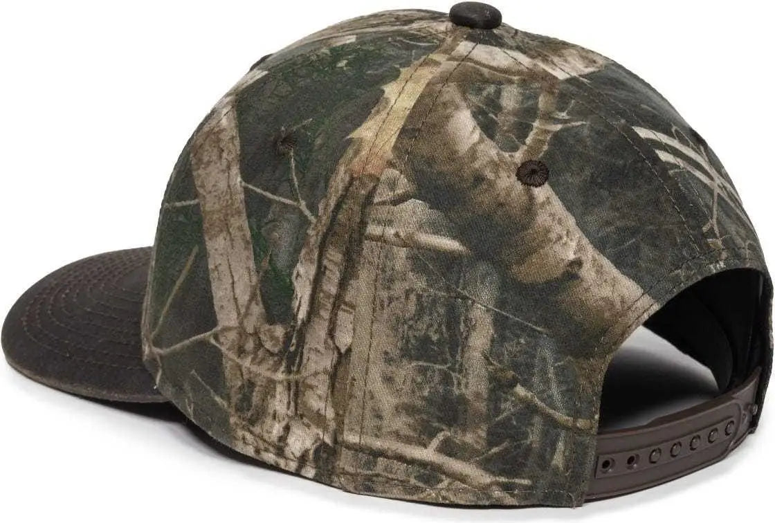 OC Sports TRU05A Canvas Camo Solid Back Cap - TrueTimber Kanati Dark Brown - TrueTimber Brown / 6 7/8’’ - 7 1/2’’