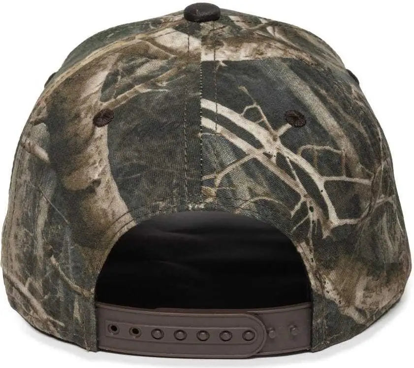 OC Sports TRU05A Canvas Camo Solid Back Cap - TrueTimber Kanati Dark Brown - TrueTimber Brown / 6 7/8’’ - 7 1/2’’