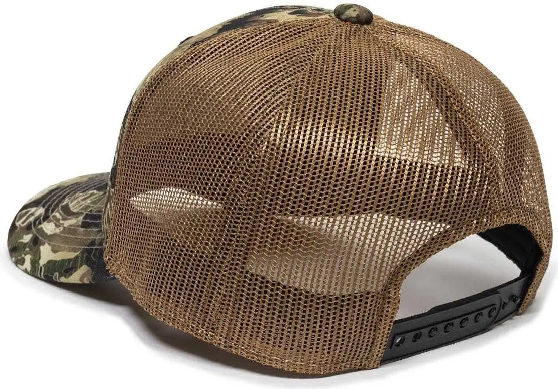 OC Sports USA-170 Polyester Camo Mesh Back Cap - Veil Camo Whitetail Brown - Veil Brown / 6 7/8’’ - 7 1/2’’