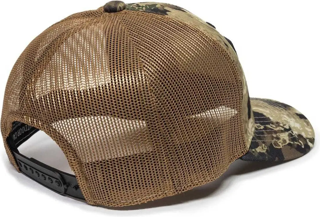OC Sports USA-170 Polyester Camo Mesh Back Cap - Veil Camo Whitetail Brown - Veil Brown / 6 7/8’’ - 7 1/2’’