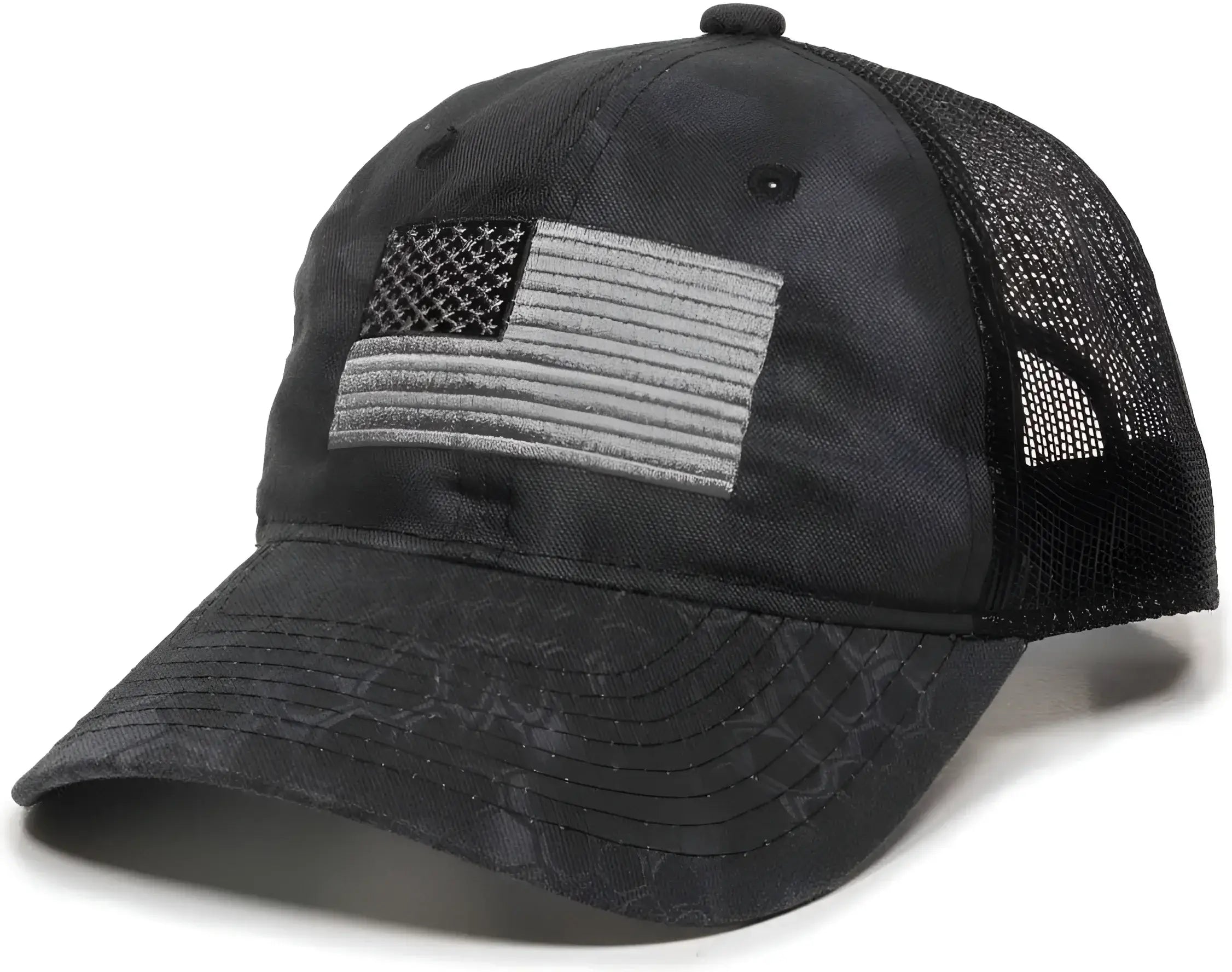 OC Sports USA-200M Adjustable Mesh Back Cap - Kryptek Typhon Black - Kryptek Black / 6 7/8’’ - 7 1/2’’
