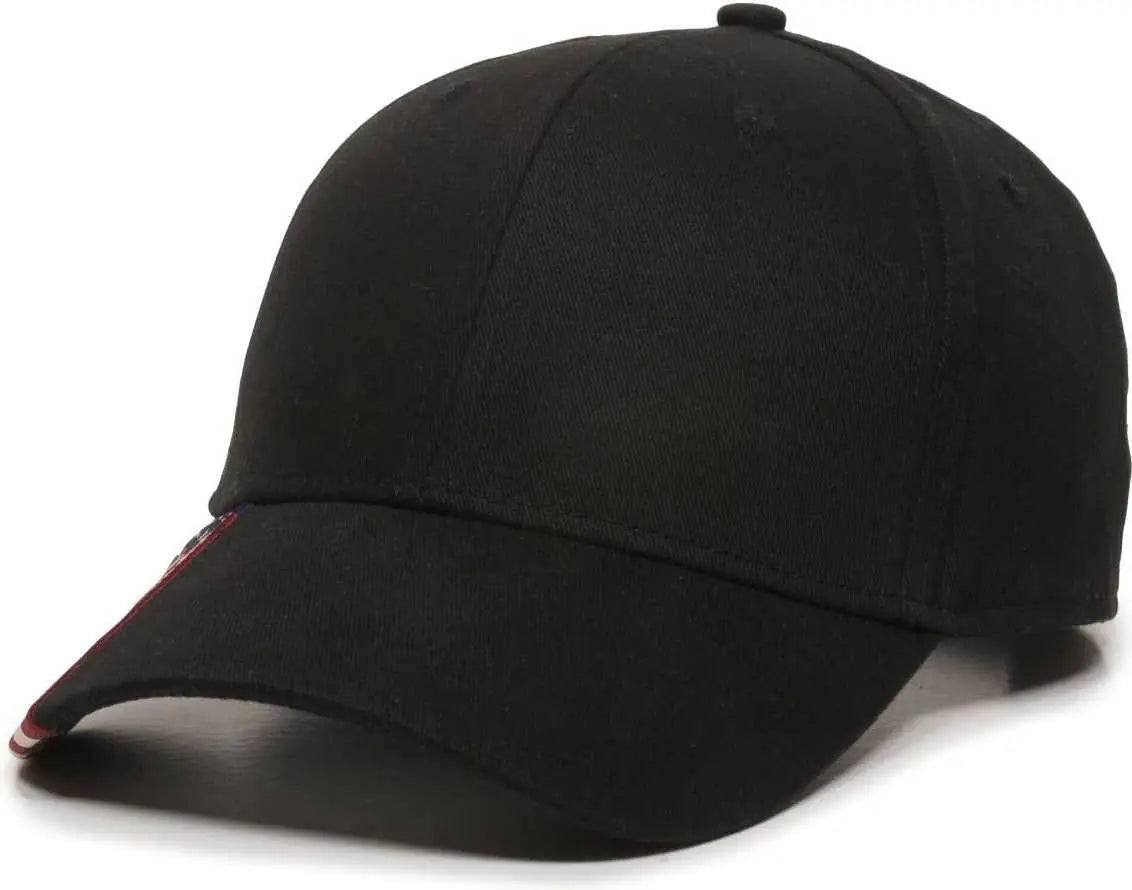 OC Sports USA-300 Adjustable American Flag on Bill Cap - Black USA2 - Usa2 / OSFM