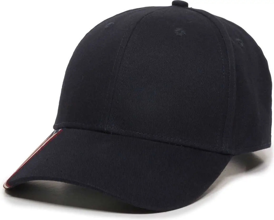 OC Sports USA-300 Adjustable American Flag on Bill Cap - Navy USA2 - Usa2 / OSFM