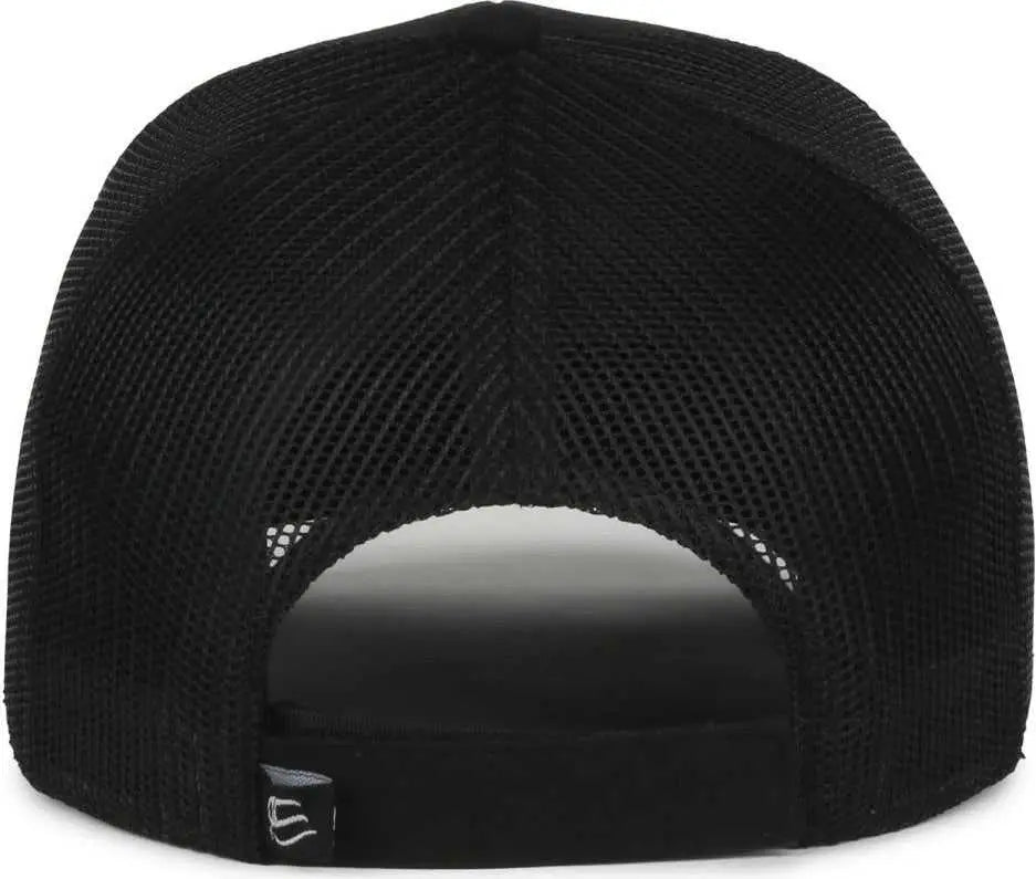 OC Sports USA-300M Brushed Twill with Flag Visor Insert Cap - Black Black - Black / OSFM